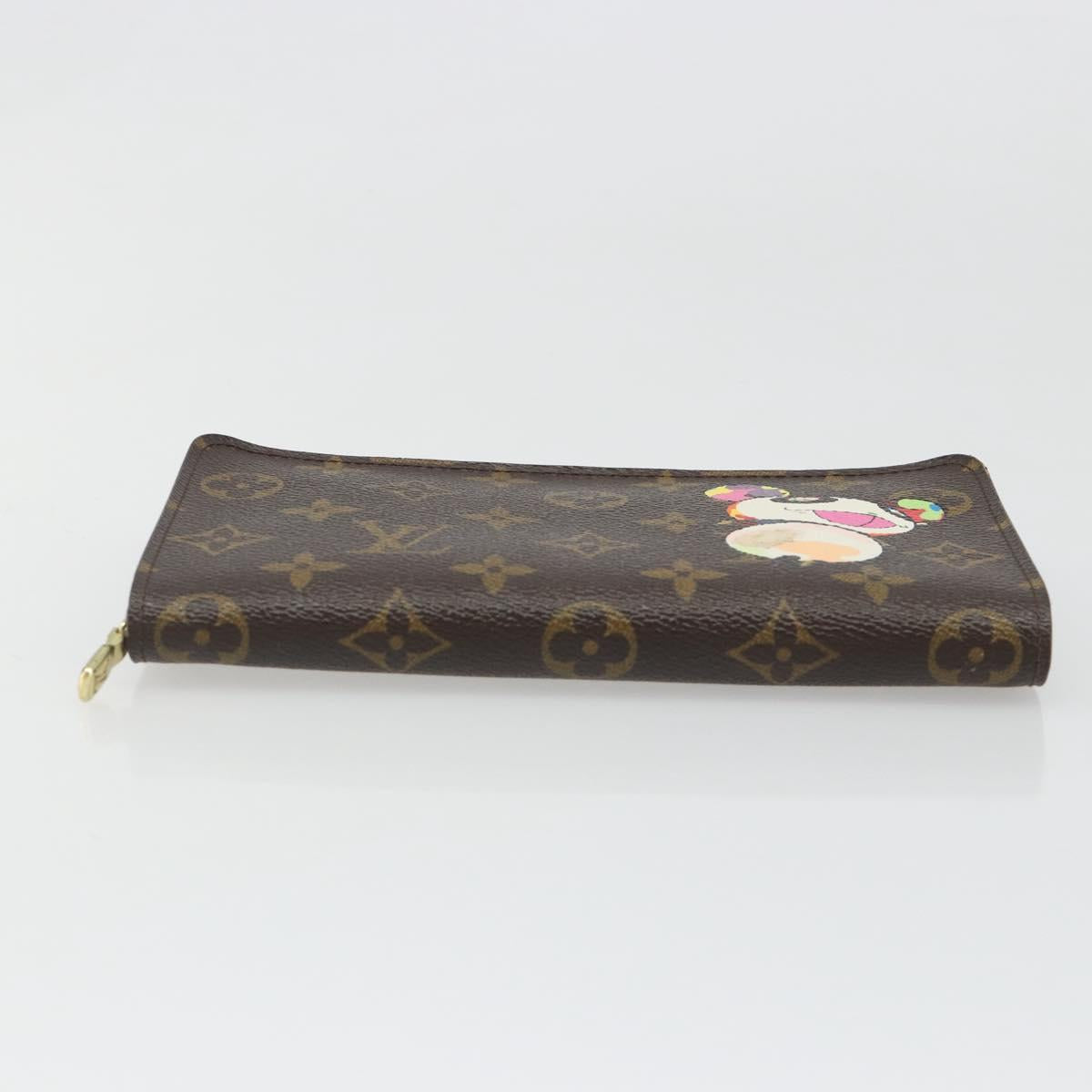 LOUIS VUITTON Monogram Panda Porte Monnaie Zip Long Wallet M61729 LV Auth 188739