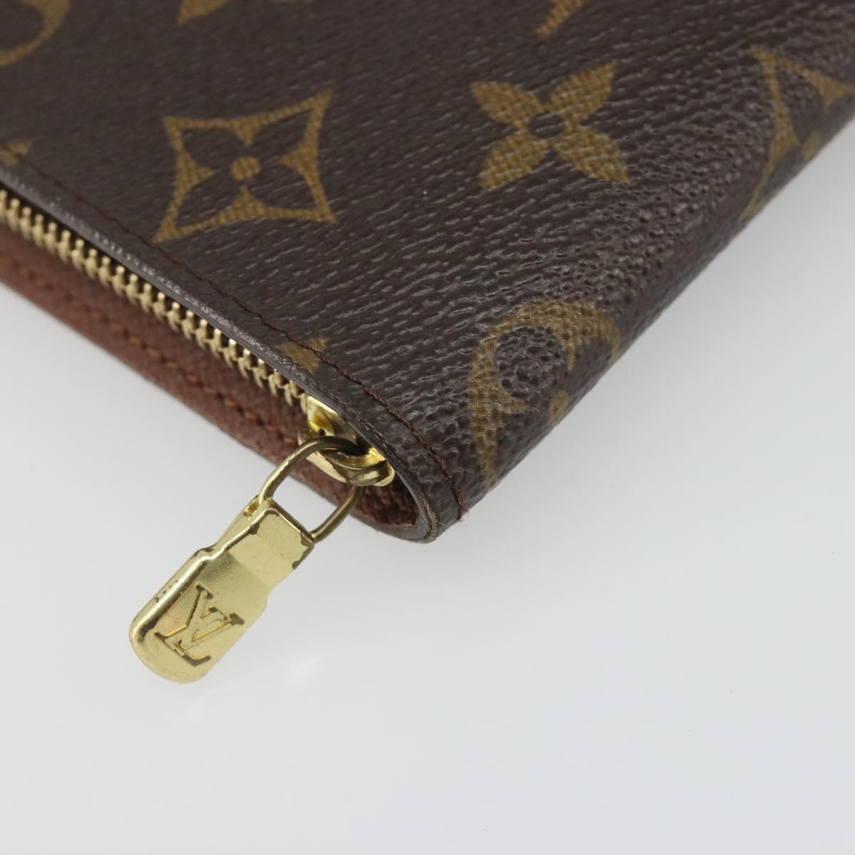 LOUIS VUITTON Monogram Panda Porte Monnaie Zip Long Wallet M61729 LV Auth 188739