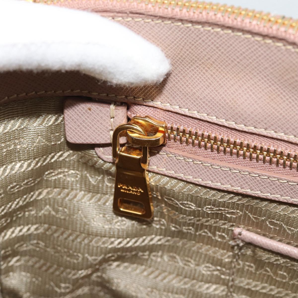 PRADA Galleria Hand Bag Safiano Leather 2way Pink Gold Auth 188752V