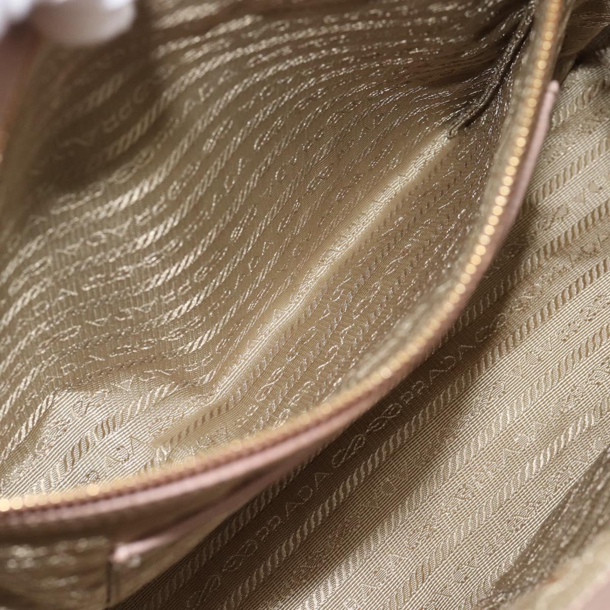 PRADA Galleria Hand Bag Safiano Leather 2way Pink Gold Auth 188752V