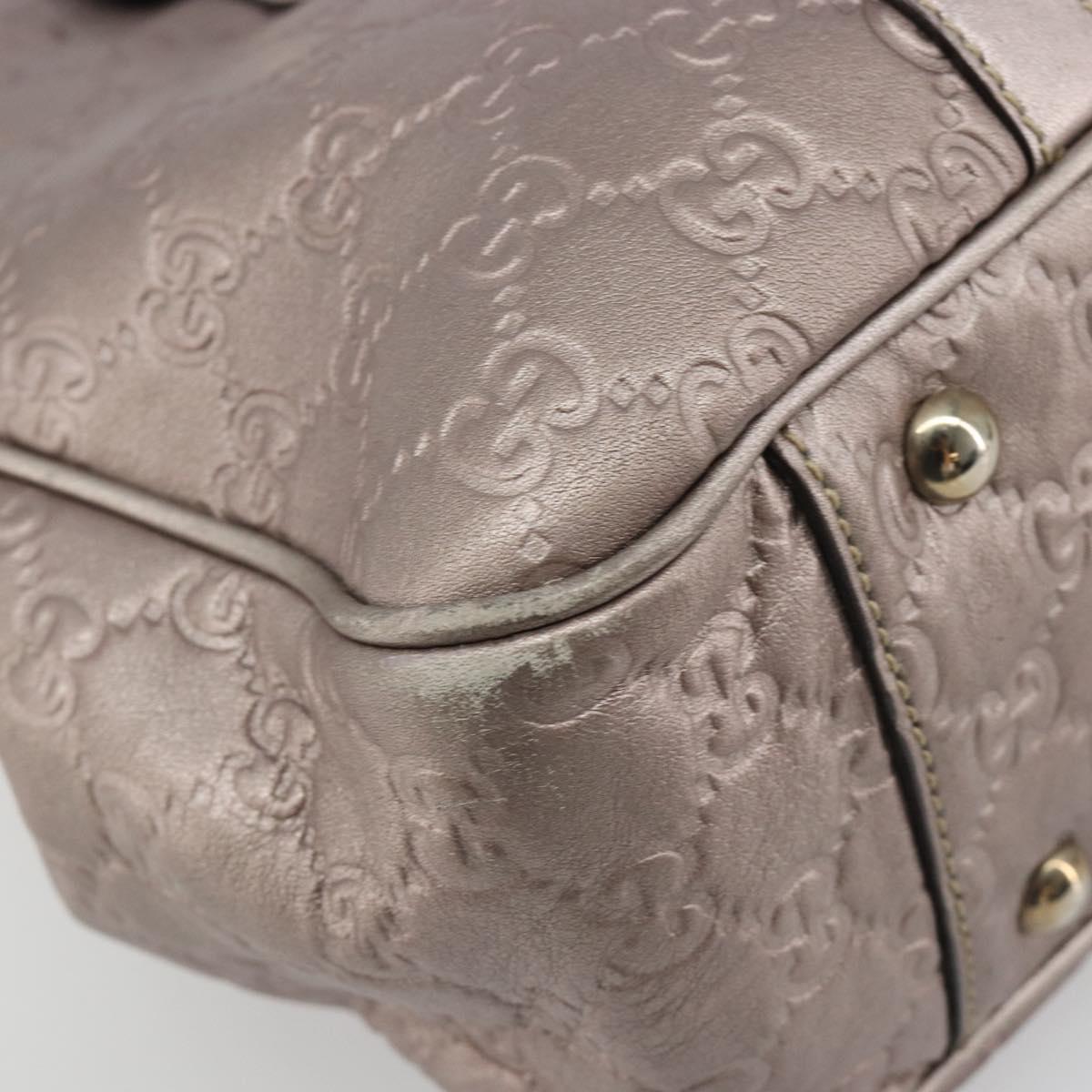 GUCCI GG Canvas Guccissima Miss GG Bag Leather Pink Silver 232957 Auth 188757V