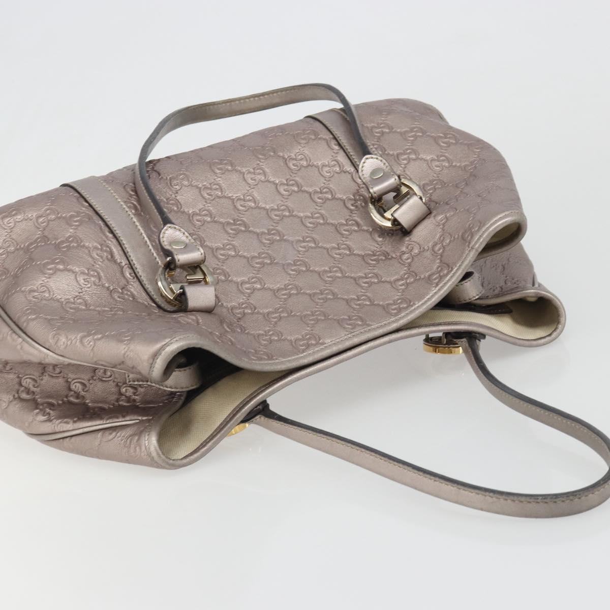 GUCCI GG Canvas Guccissima Miss GG Bag Leather Pink Silver 232957 Auth 188757V