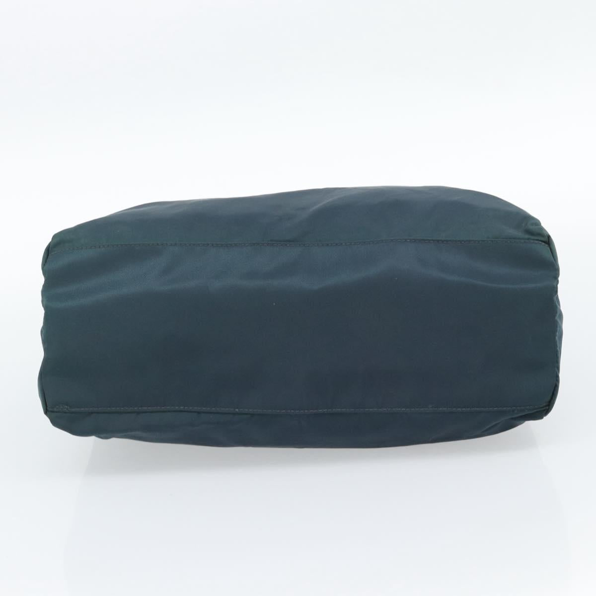 PRADA Hand Bag Nylon Green Silver Auth 188780