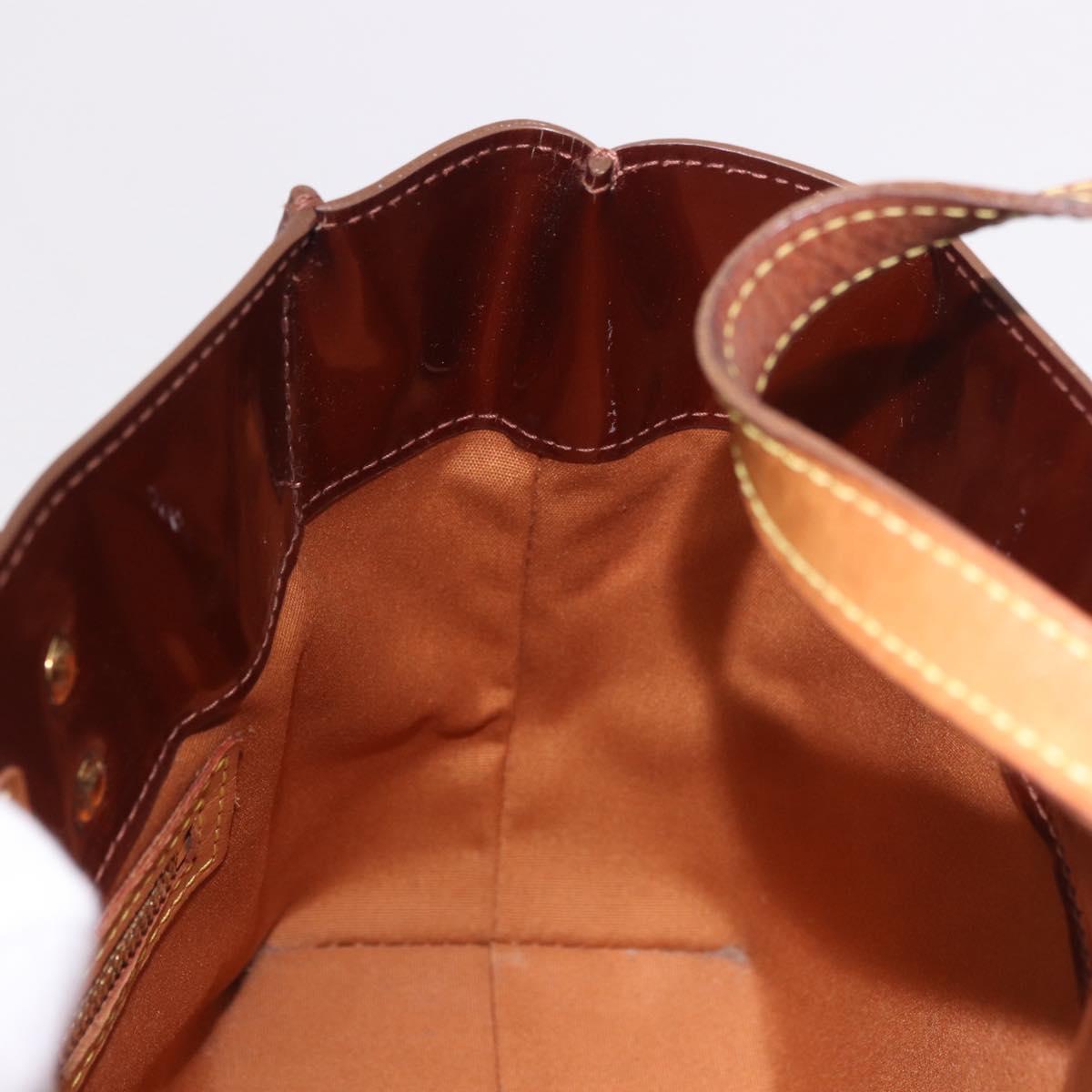 LOUIS VUITTON Monogram Vernis Reade PM Hand Bag Bronze M91146 LV Auth 188785