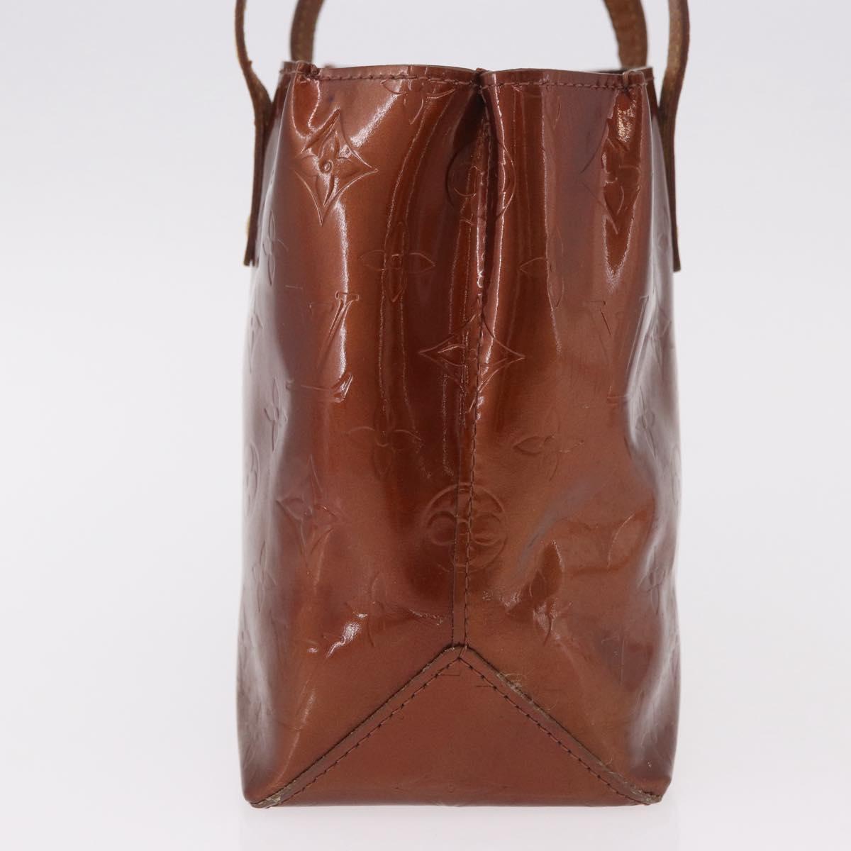 LOUIS VUITTON Monogram Vernis Reade PM Hand Bag Bronze M91146 LV Auth 188785