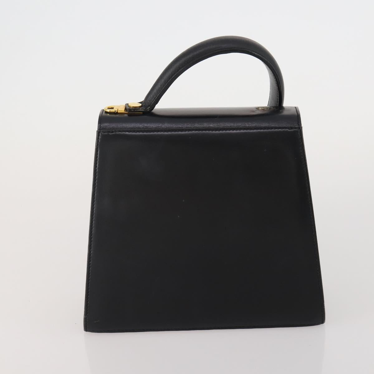 Salvatore Ferragamo Gancini Hand Bag Leather 2 Set Black Brown Auth 188787
