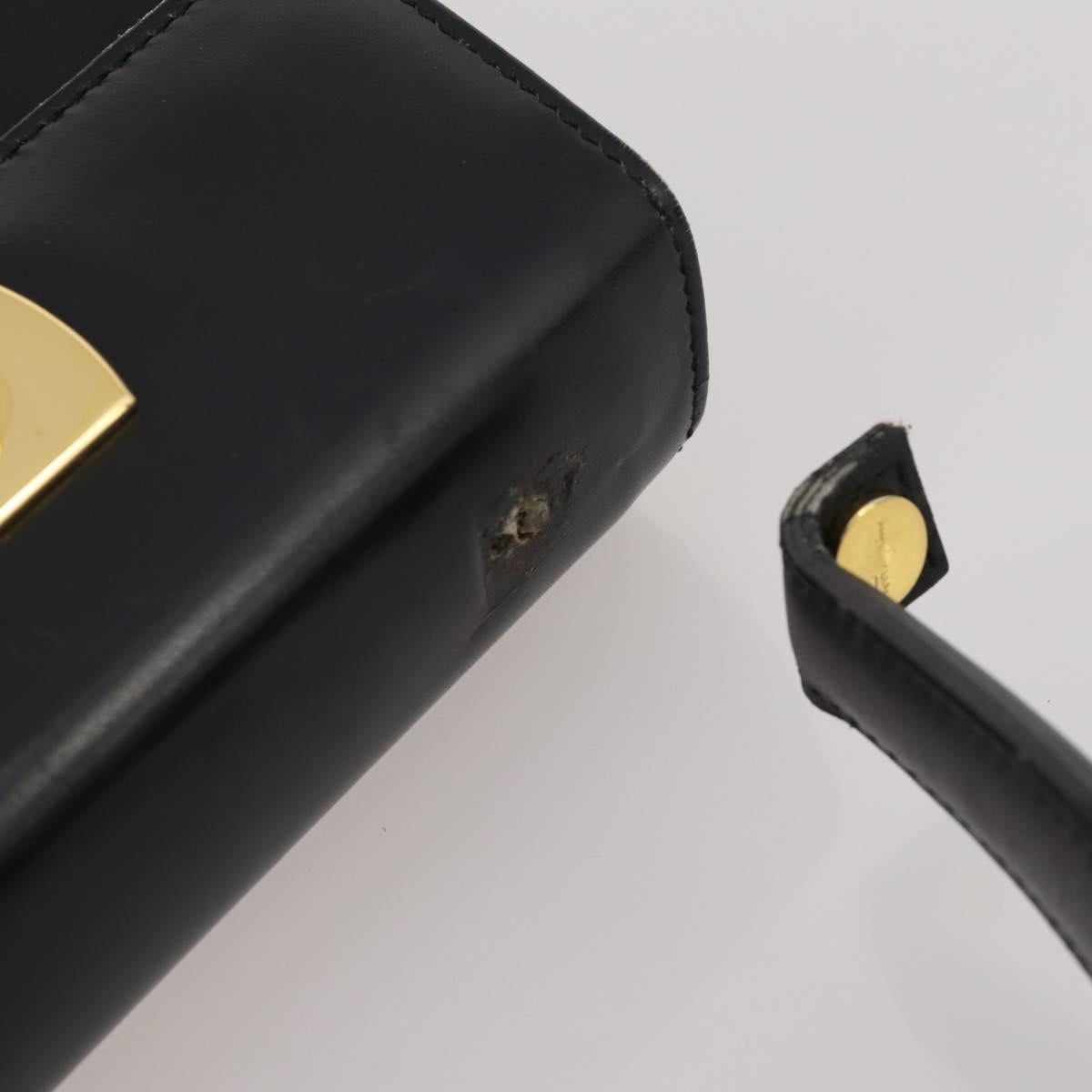 Salvatore Ferragamo Gancini Hand Bag Leather 2 Set Black Brown Auth 188787