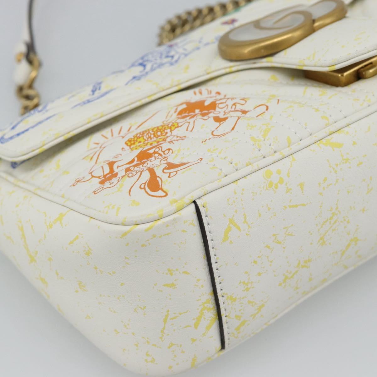 GUCCI GG Marmont Chain Disney Collaboration Bag Leather 443497 Auth 188800SM