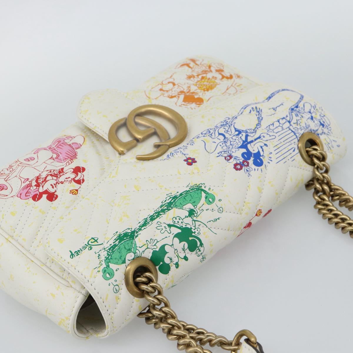 GUCCI GG Marmont Chain Disney Collaboration Bag Leather 443497 Auth 188800SM
