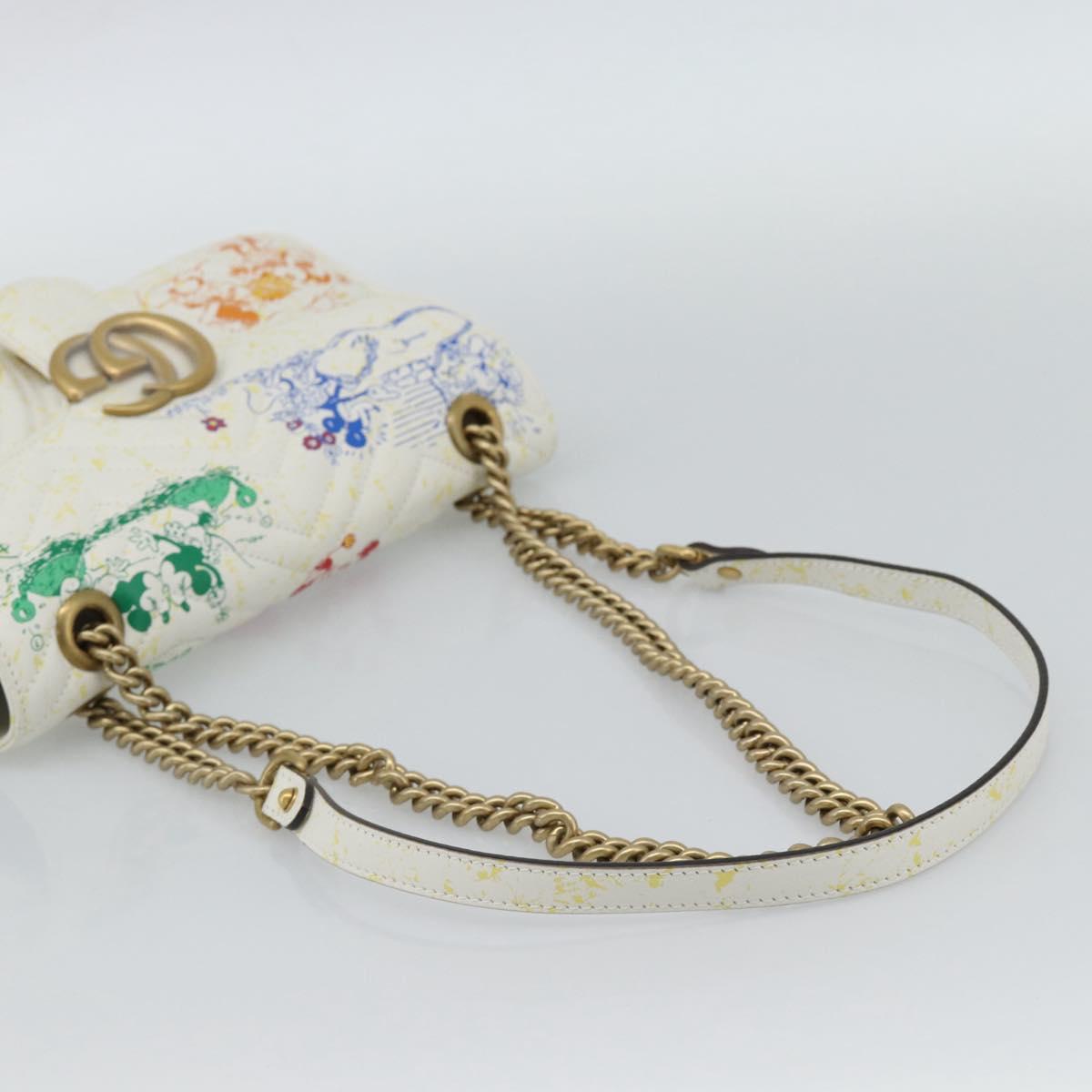 GUCCI GG Marmont Chain Disney Collaboration Bag Leather 443497 Auth 188800SM