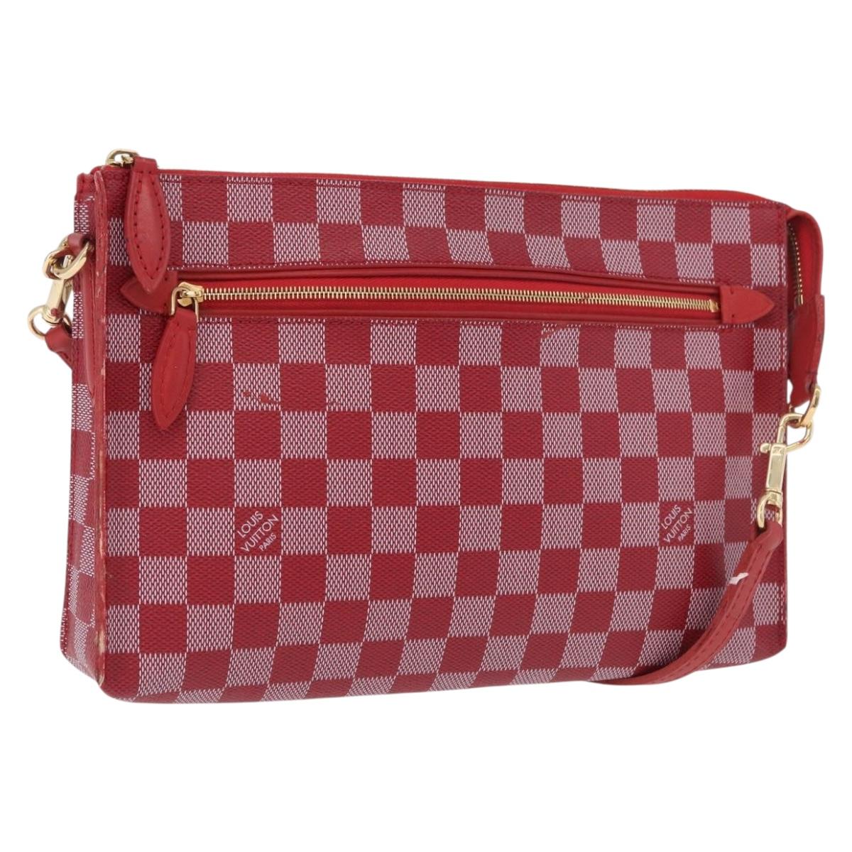 LOUIS VUITTON Damier Color Module Clutch Bag Carmine N41306 LV Auth 188805