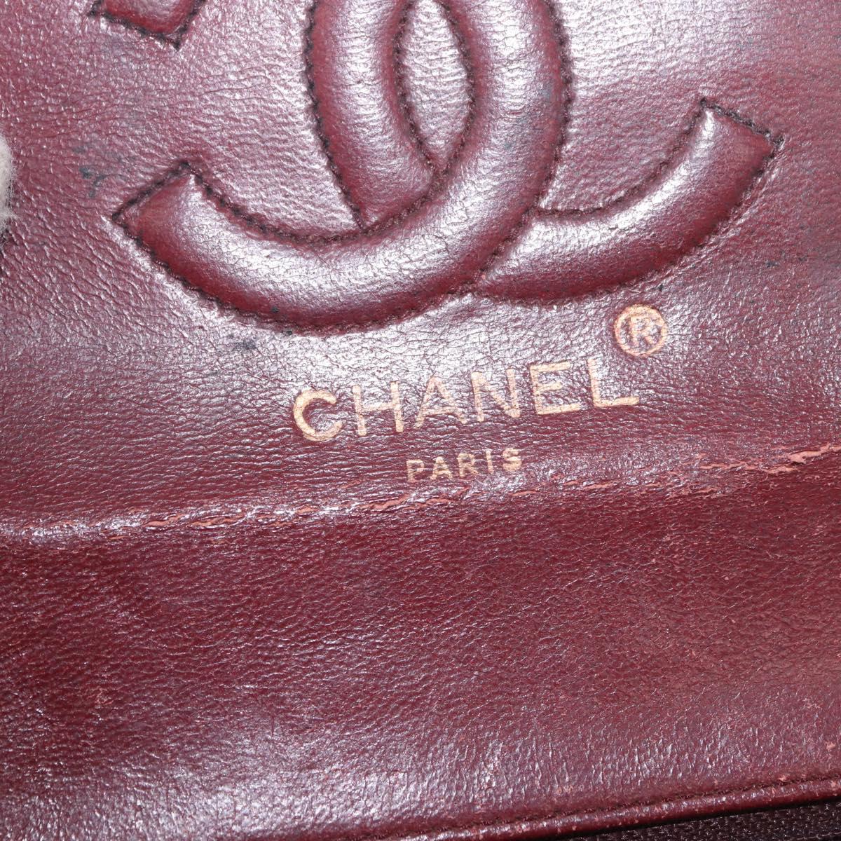 CHANEL Matelasse Chain Shoulder Bag Leather Black Gold CC Auth 188806