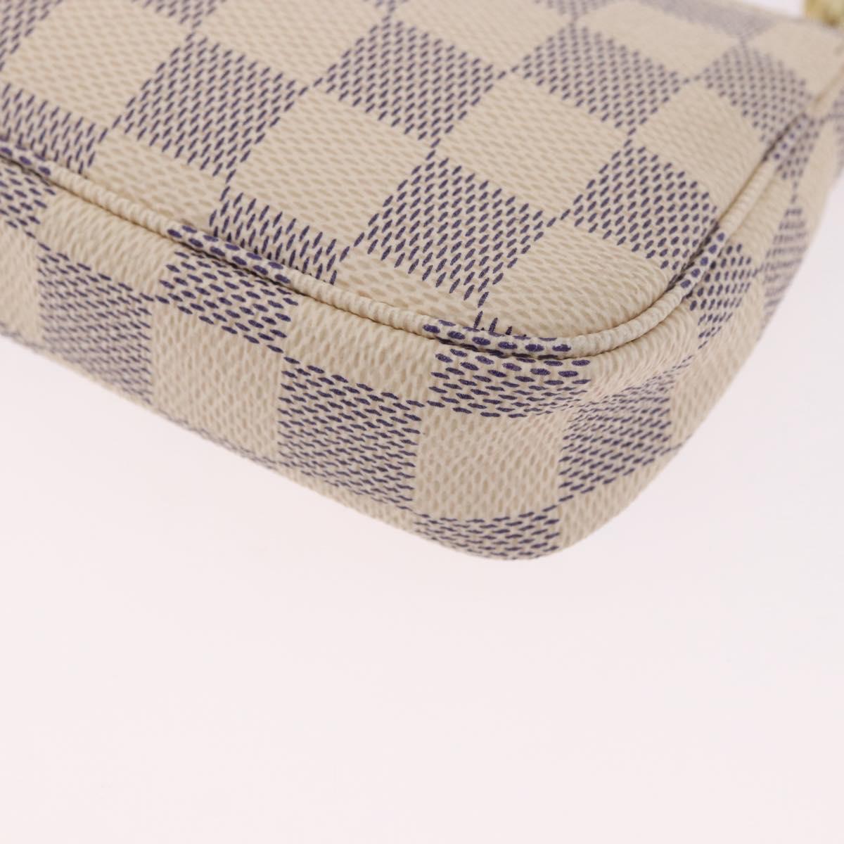 LOUIS VUITTON Damier Azur Vivienne Mini Pochette Accessoires N60487 Auth 188812SAM