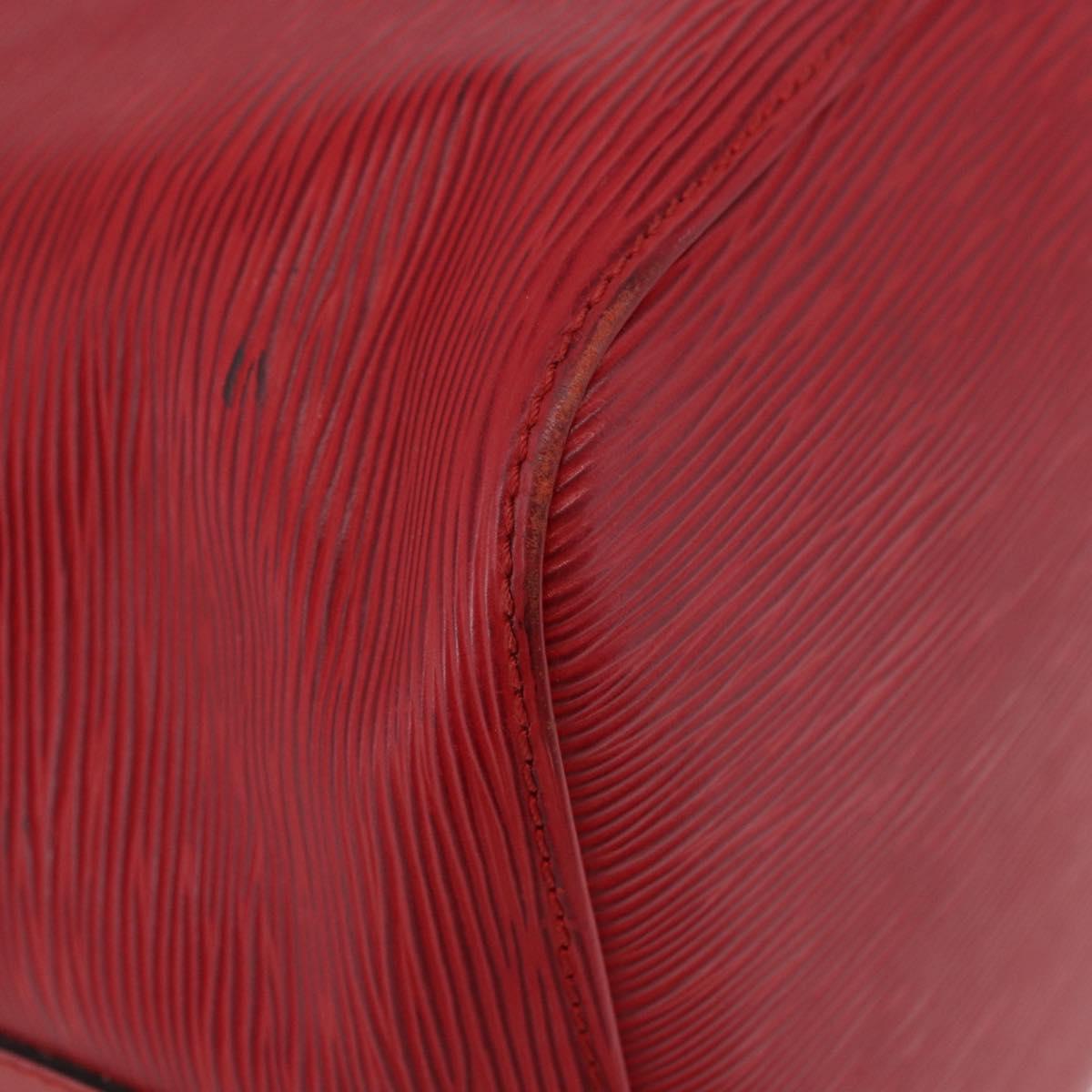 LOUIS VUITTON Epi Petit Noe Shoulder Bag Red M44107 LV Auth 188820