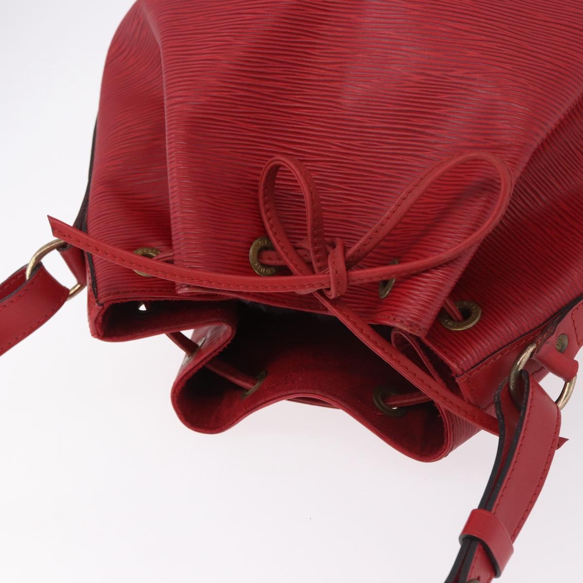 LOUIS VUITTON Epi Petit Noe Shoulder Bag Red M44107 LV Auth 188820