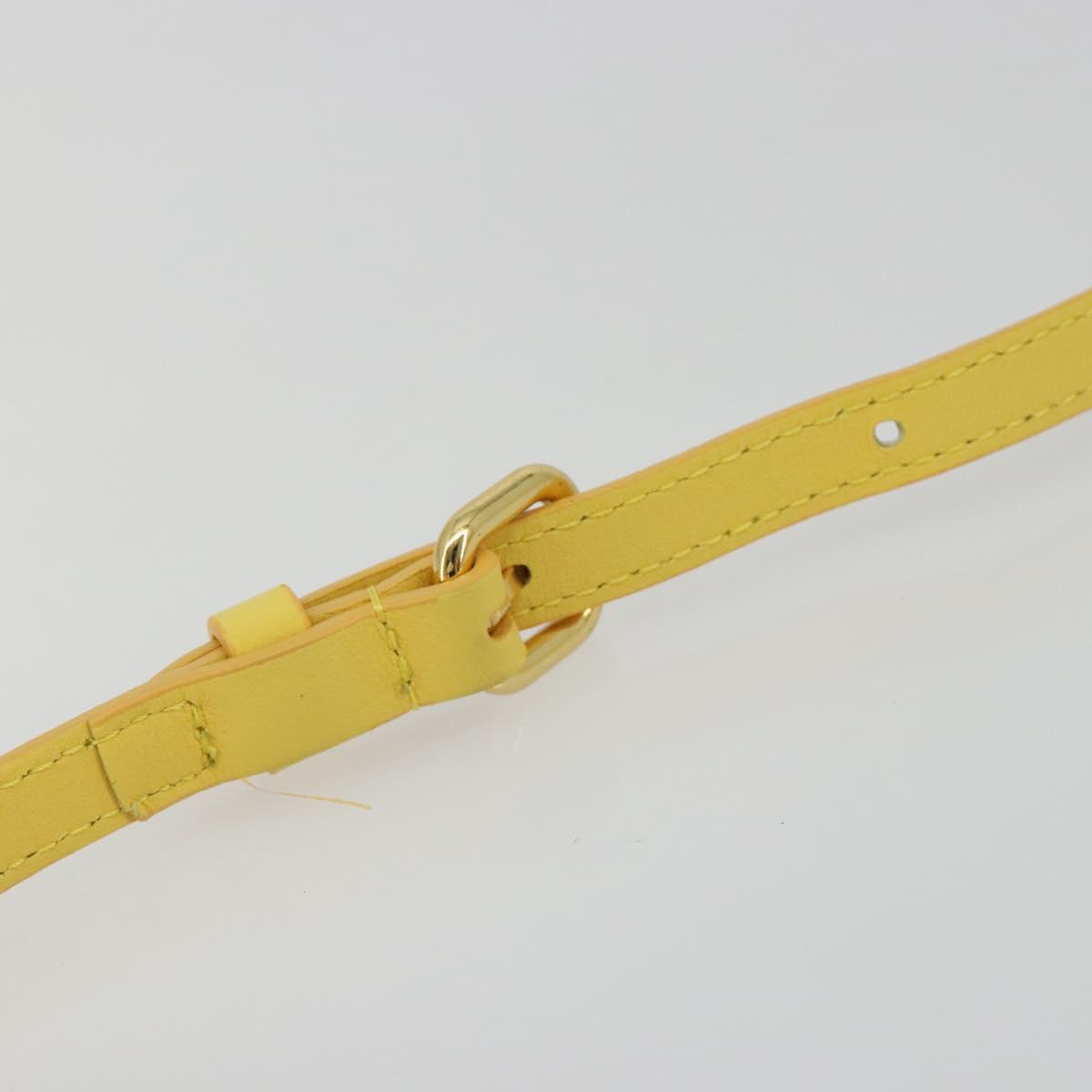 JACQUEMUS Hand Bag Leather 2way Yellow Gold Auth 188823M