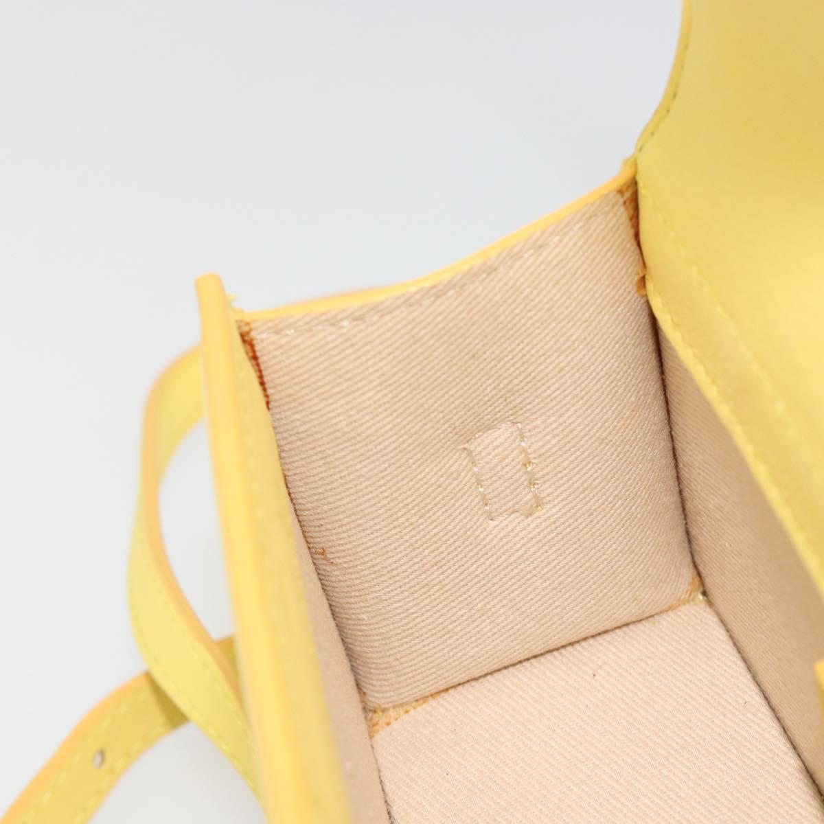 JACQUEMUS Hand Bag Leather 2way Yellow Gold Auth 188823M