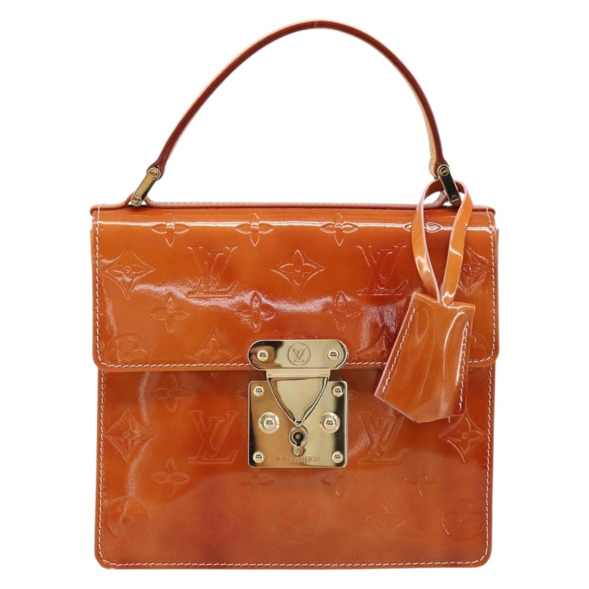 LOUIS VUITTON Monogram Vernis Spring Street Hand Bag Pink M91033 LV Auth 188824