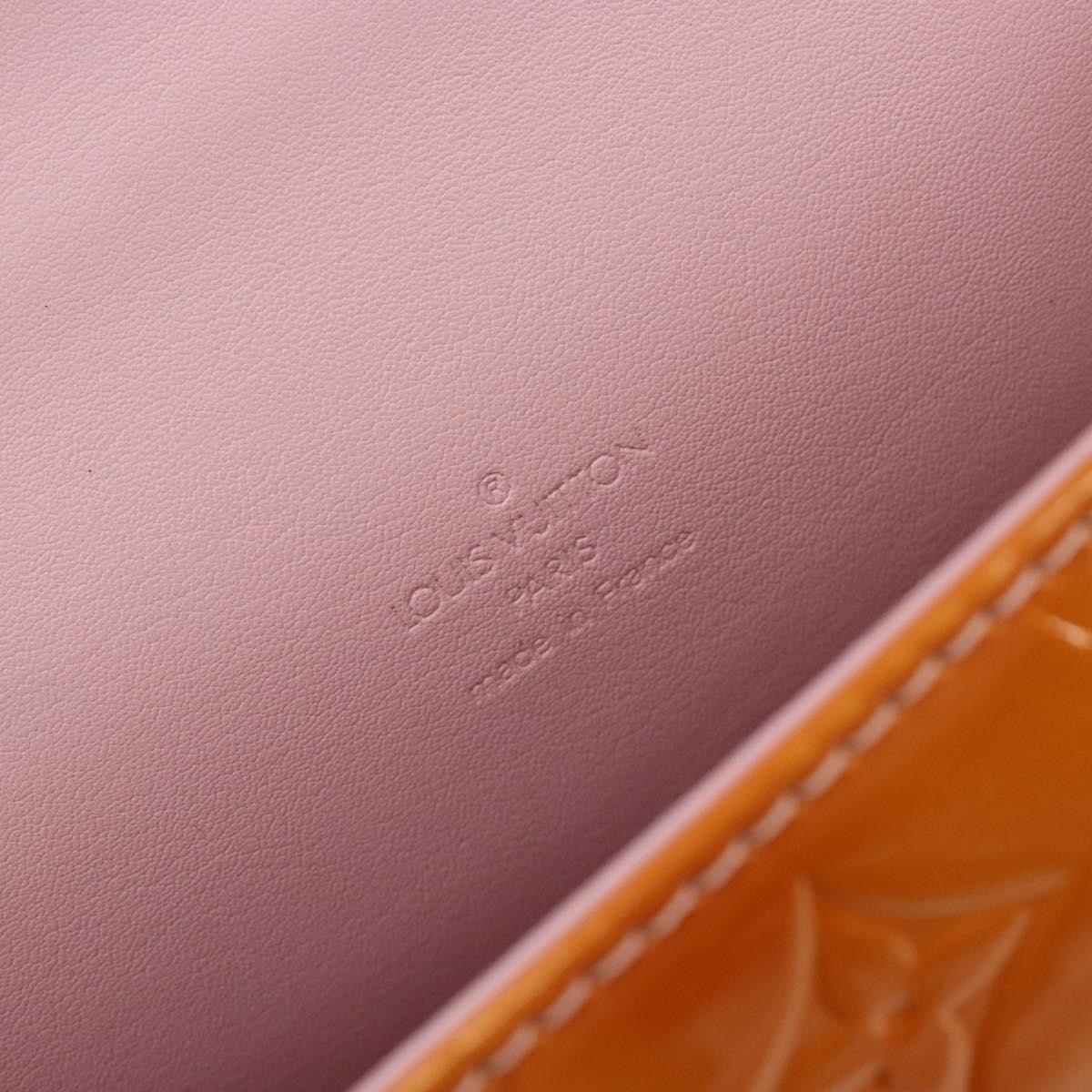 LOUIS VUITTON Monogram Vernis Spring Street Hand Bag Pink M91033 LV Auth 188824