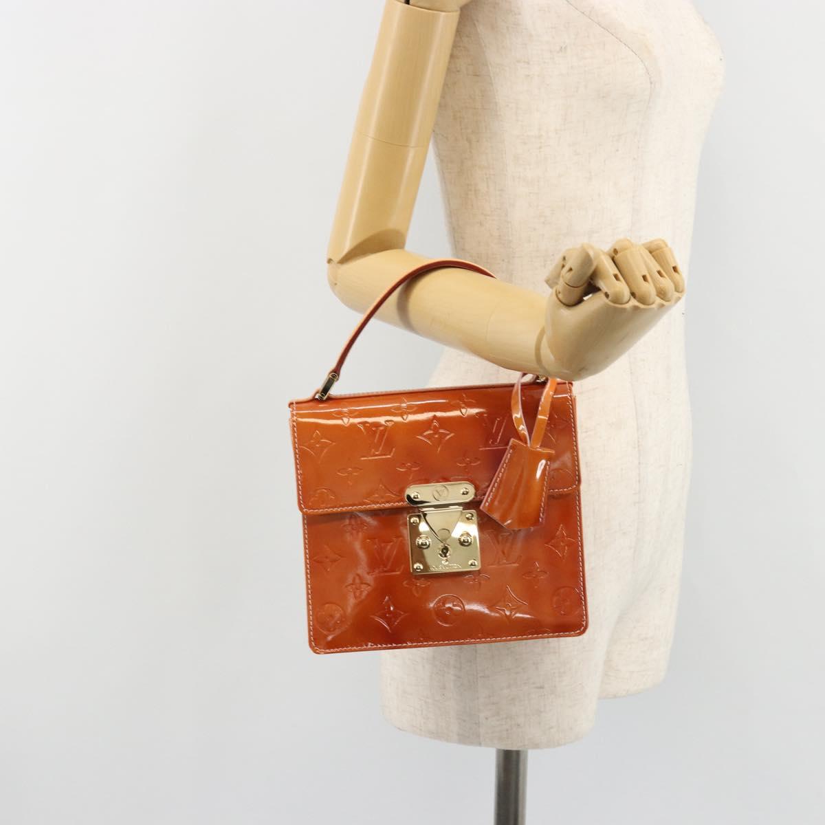 LOUIS VUITTON Monogram Vernis Spring Street Hand Bag Pink M91033 LV Auth 188824