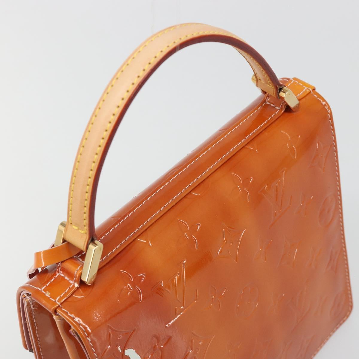 LOUIS VUITTON Monogram Vernis Spring Street Hand Bag Pink M91033 LV Auth 188824