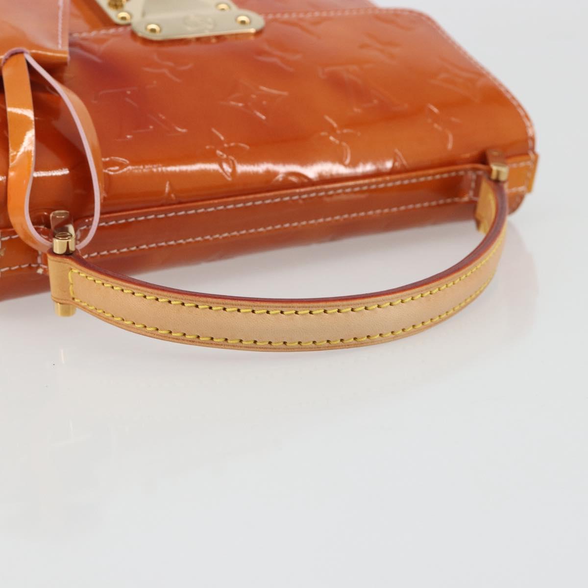 LOUIS VUITTON Monogram Vernis Spring Street Hand Bag Pink M91033 LV Auth 188824