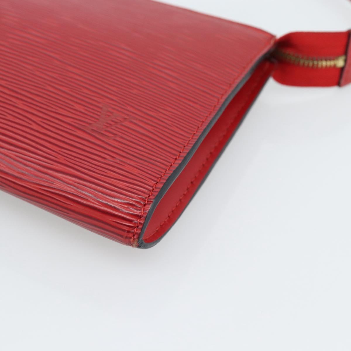 LOUIS VUITTON Epi Pochette Accessoires Pouch Red M52947 LV Auth 188828
