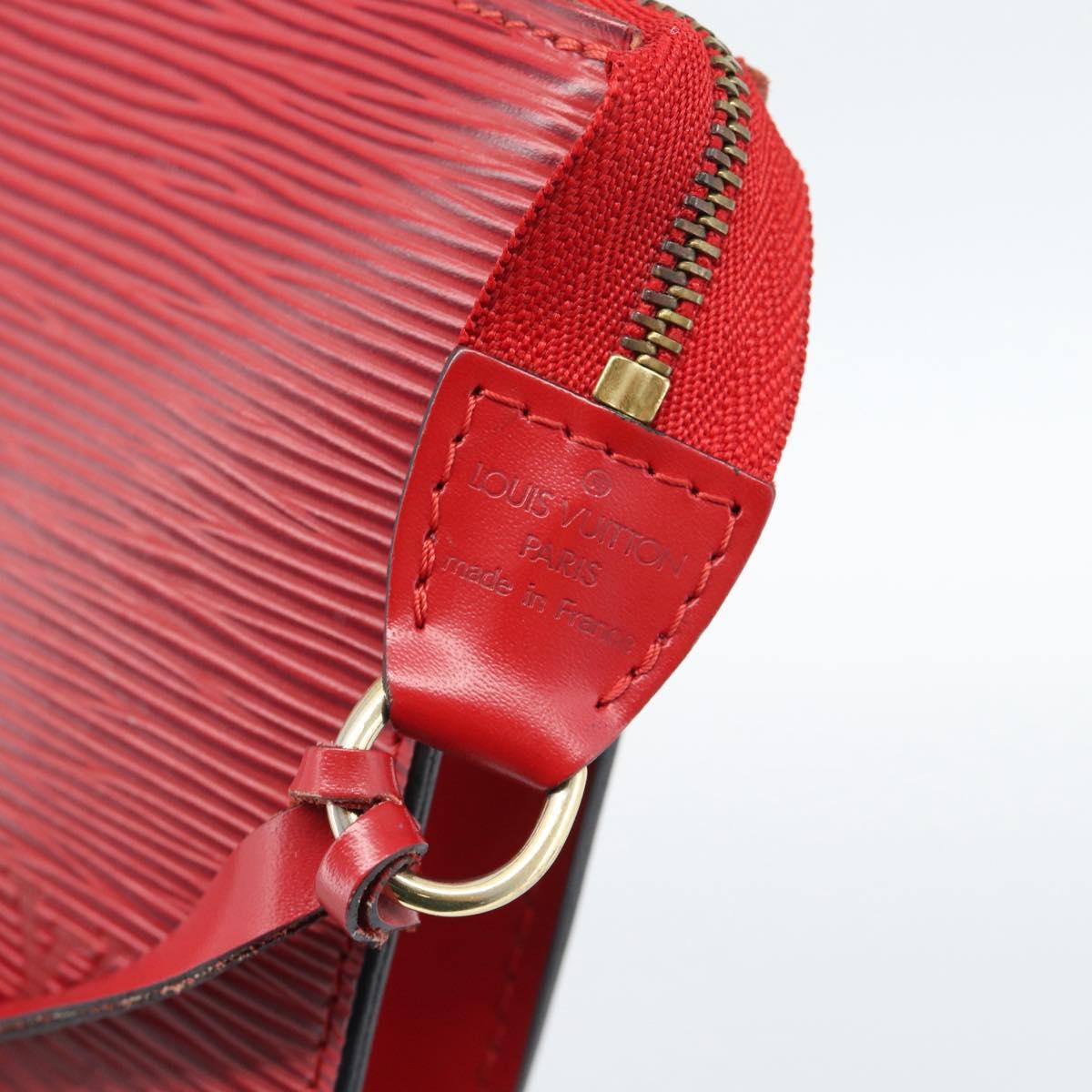 LOUIS VUITTON Epi Pochette Accessoires Pouch Red M52947 LV Auth 188828