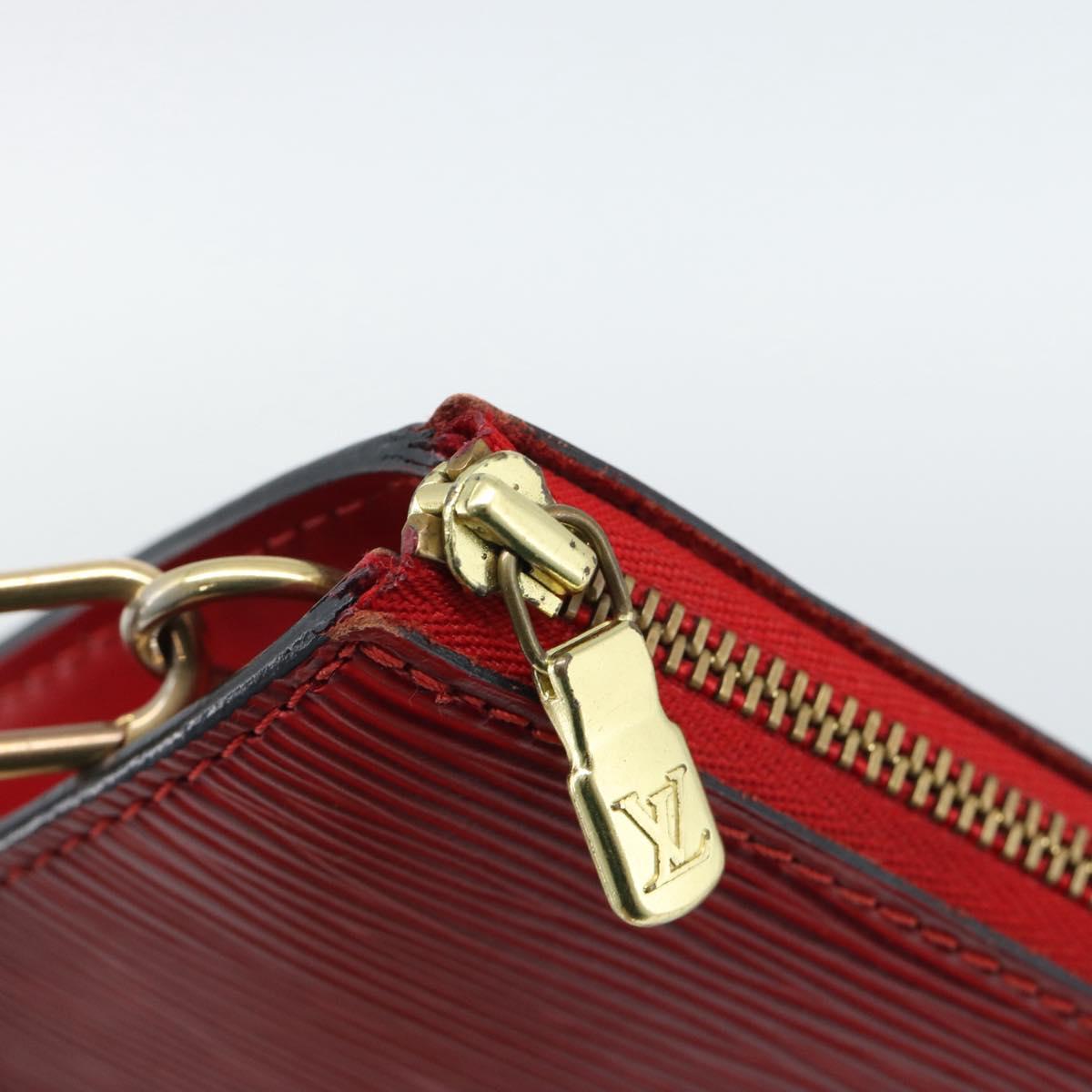 LOUIS VUITTON Epi Pochette Accessoires Pouch Red M52947 LV Auth 188828