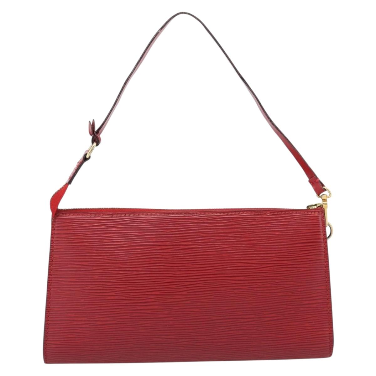 LOUIS VUITTON Epi Pochette Accessoires Pouch Red M52947 LV Auth 188828