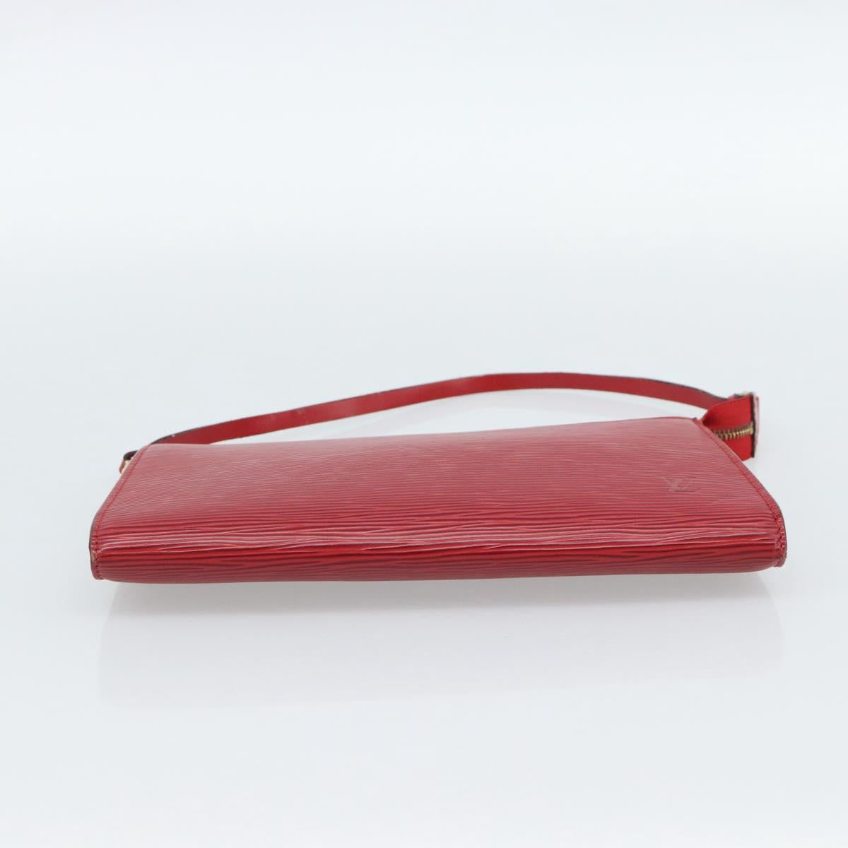 LOUIS VUITTON Epi Pochette Accessoires Pouch Red M52947 LV Auth 188828