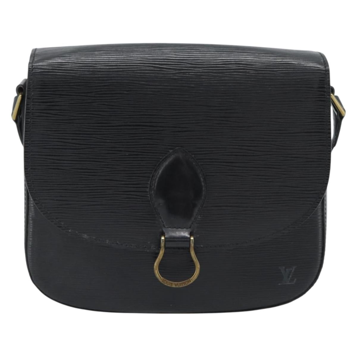 LOUIS VUITTON Epi Saint Cloud GM Shoulder Bag Black Noir M52192 LV Auth 188832
