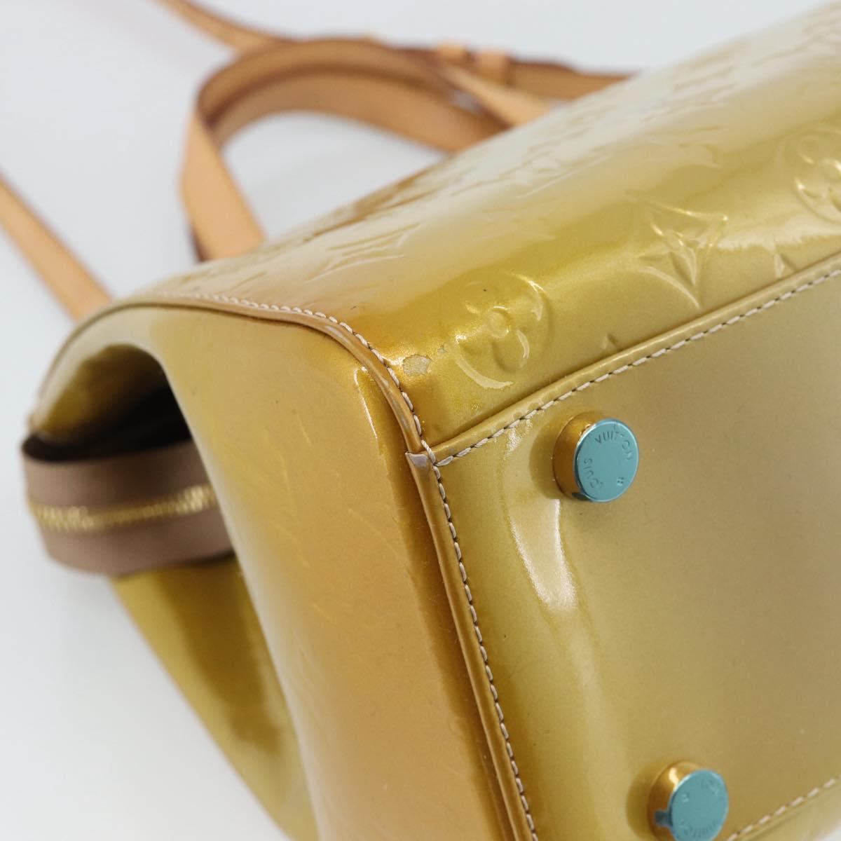 LOUIS VUITTON Monogram Vernis Blair GM Bag 2way Beige Poodle M91754 Auth 188838