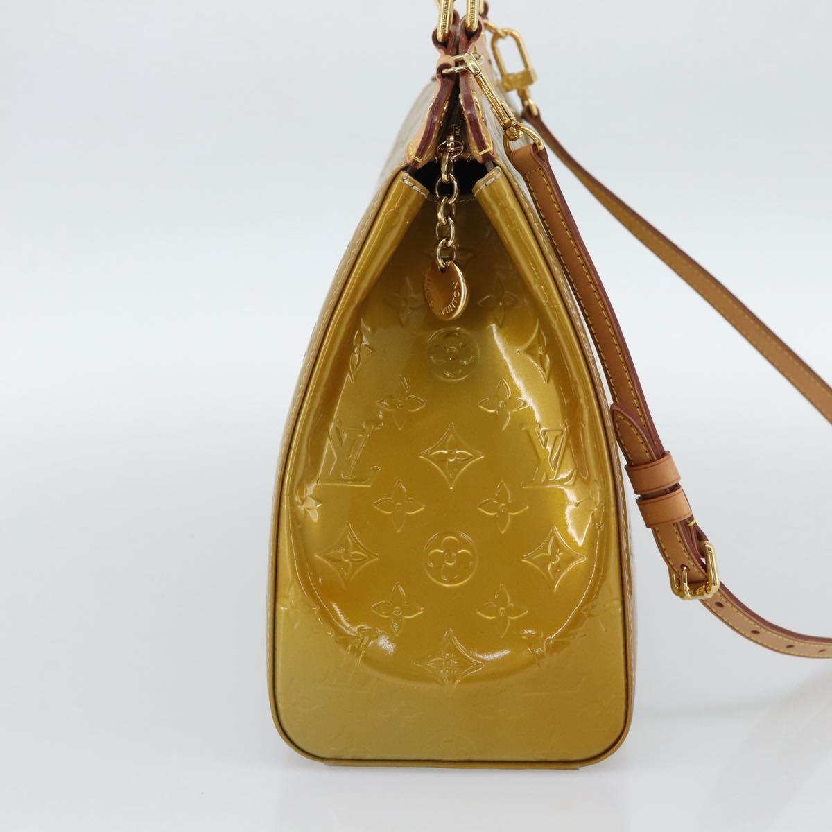 LOUIS VUITTON Monogram Vernis Blair GM Bag 2way Beige Poodle M91754 Auth 188838