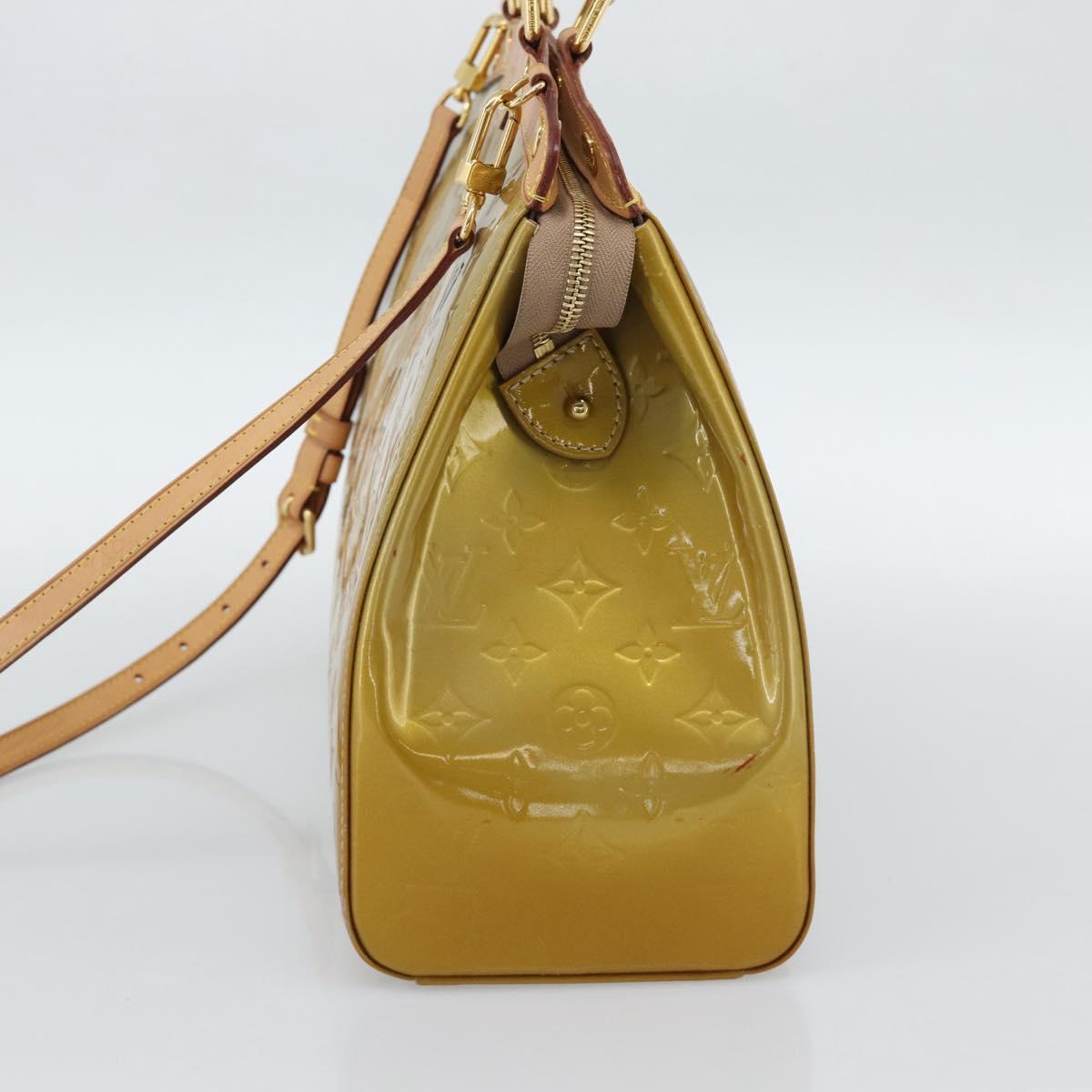 LOUIS VUITTON Monogram Vernis Blair GM Bag 2way Beige Poodle M91754 Auth 188838