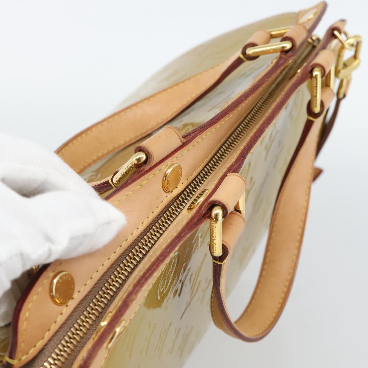 LOUIS VUITTON Monogram Vernis Blair GM Bag 2way Beige Poodle M91754 Auth 188838