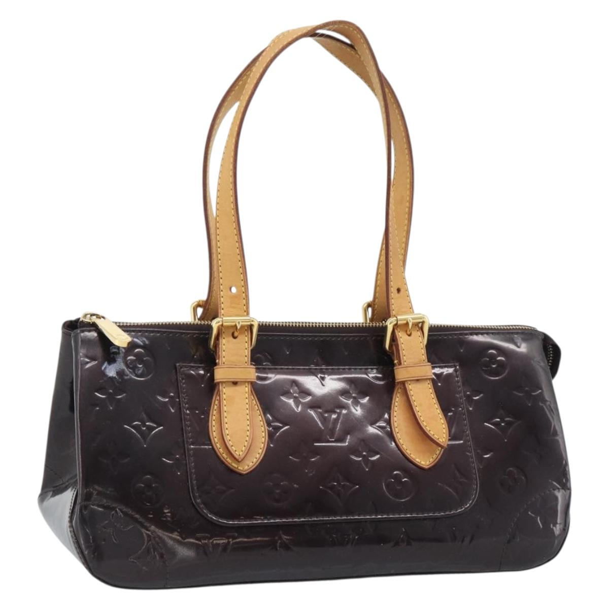 LOUIS VUITTON Monogram Vernis Rosewood Avenue Bag Amarante M93510 Auth 188850