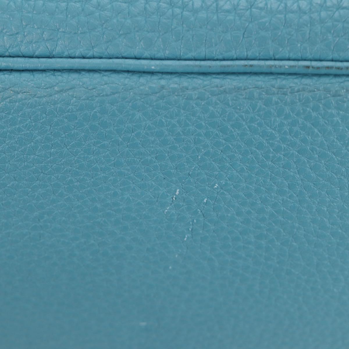 HERMES Birkin 35 Hand Bag Taurillon Leather Light Blue Silver Auth 188857SM