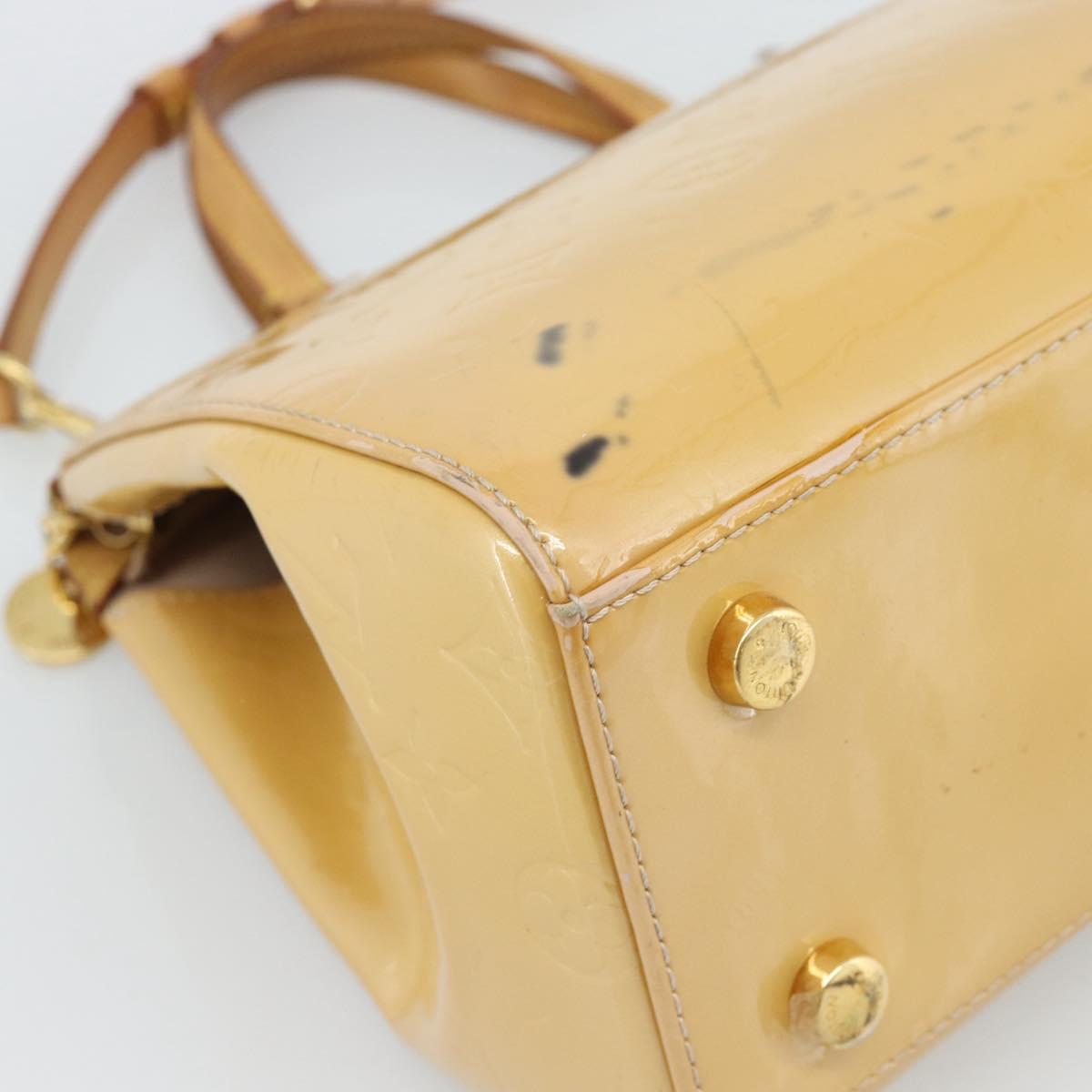 LOUIS VUITTON Vernis Blair MM Hand Bag 2way Rose Flow Lantern M91621 Auth 188859