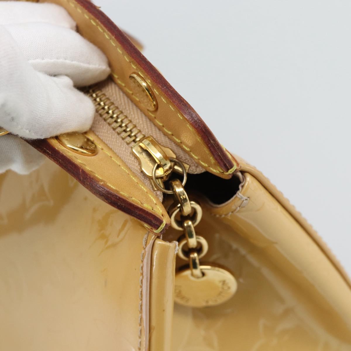 LOUIS VUITTON Vernis Blair MM Hand Bag 2way Rose Flow Lantern M91621 Auth 188859