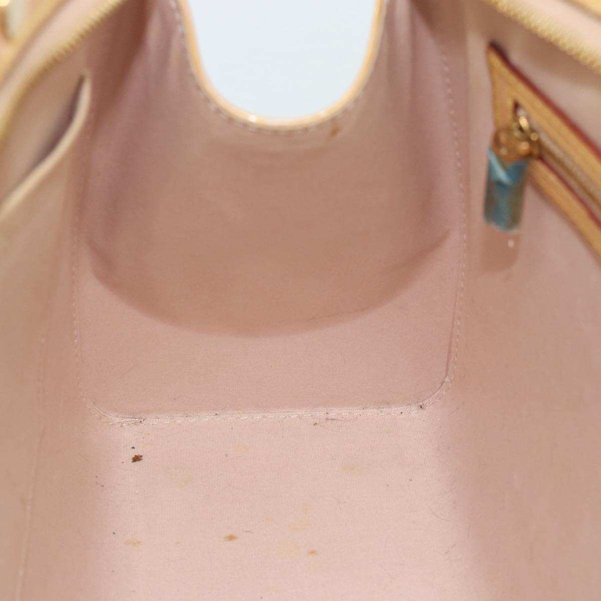 LOUIS VUITTON Vernis Blair MM Hand Bag 2way Rose Flow Lantern M91621 Auth 188859