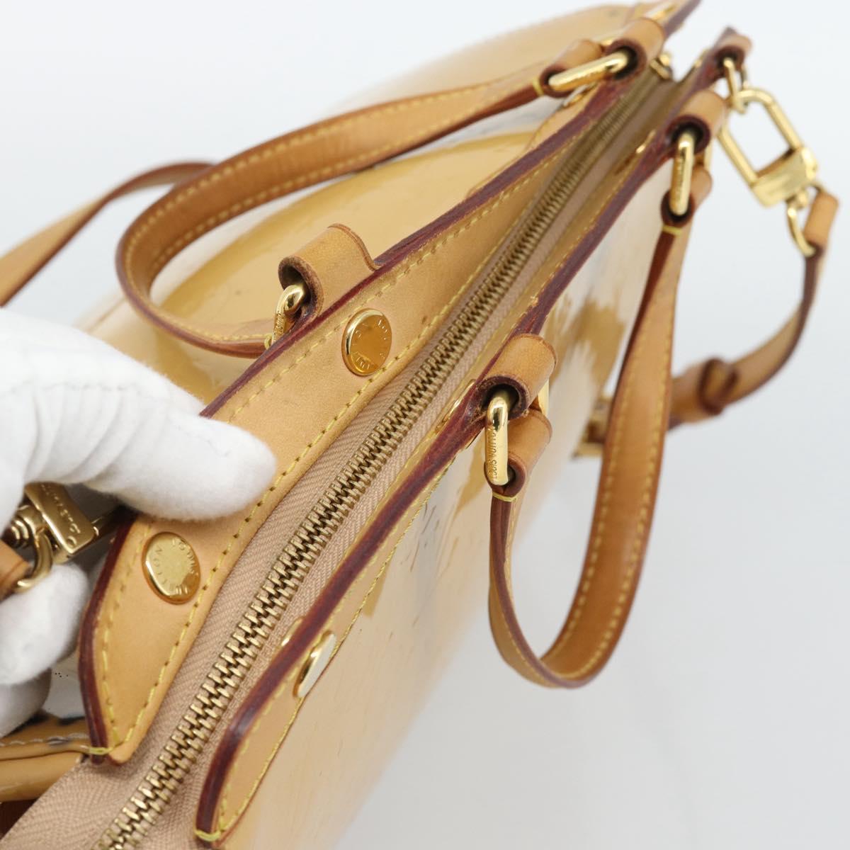LOUIS VUITTON Vernis Blair MM Hand Bag 2way Rose Flow Lantern M91621 Auth 188859