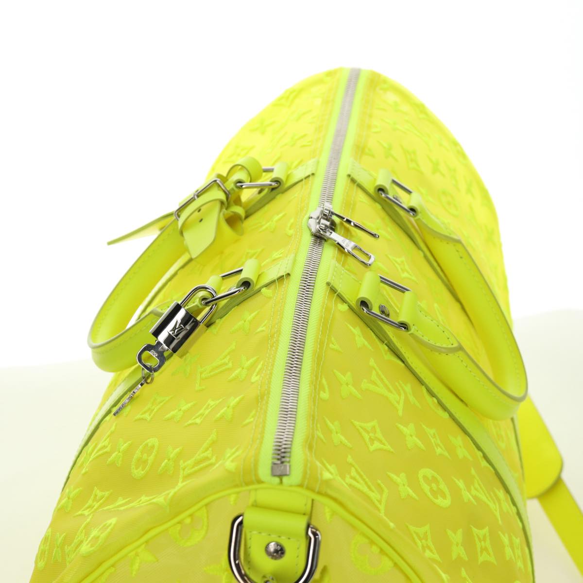 LOUIS VUITTON See Through Keepall Bandouliere 50 Bag Yellow M55380 Auth 188862SAM