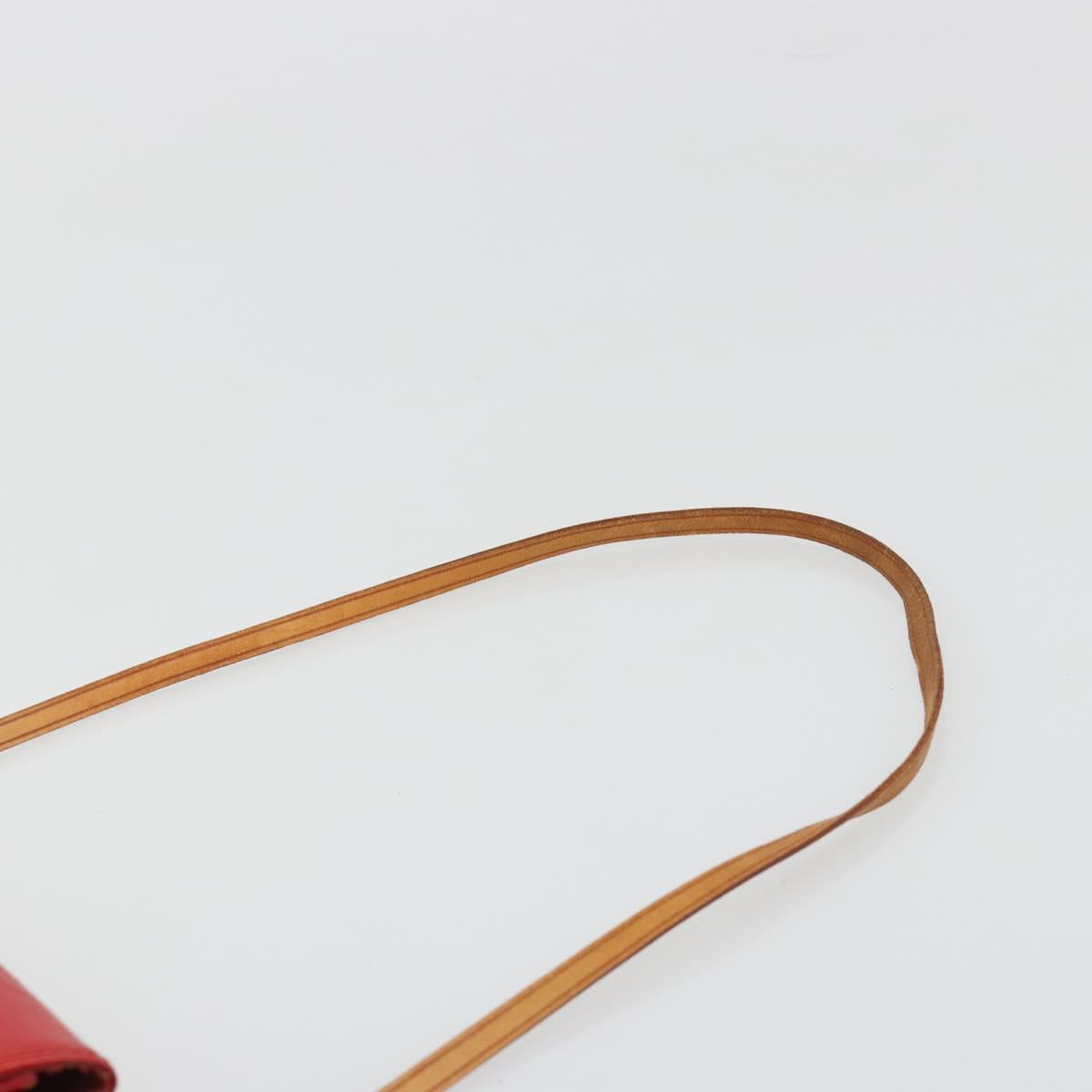 LOUIS VUITTON Monogram Vernis Motto Accessory Pouch Red M91137 LV Auth 188868