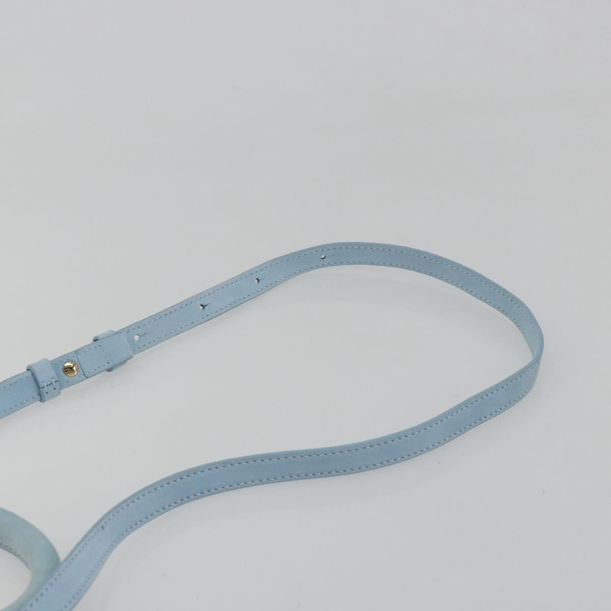 JACQUEMUS Hand Bag Suede 2way Light Blue Gold Auth 188870M