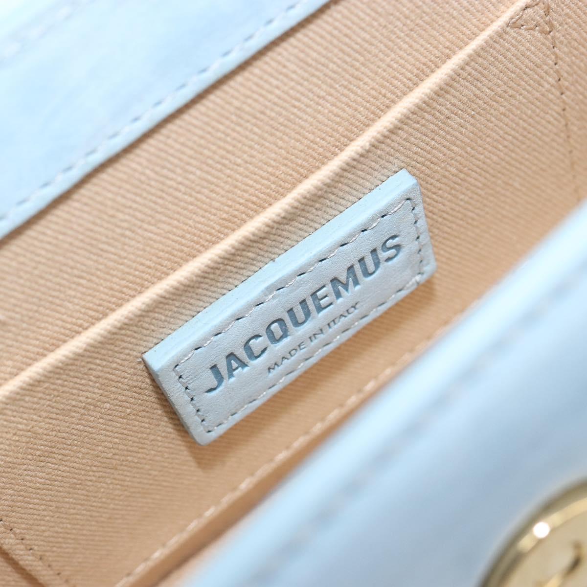 JACQUEMUS Hand Bag Suede 2way Light Blue Gold Auth 188870M