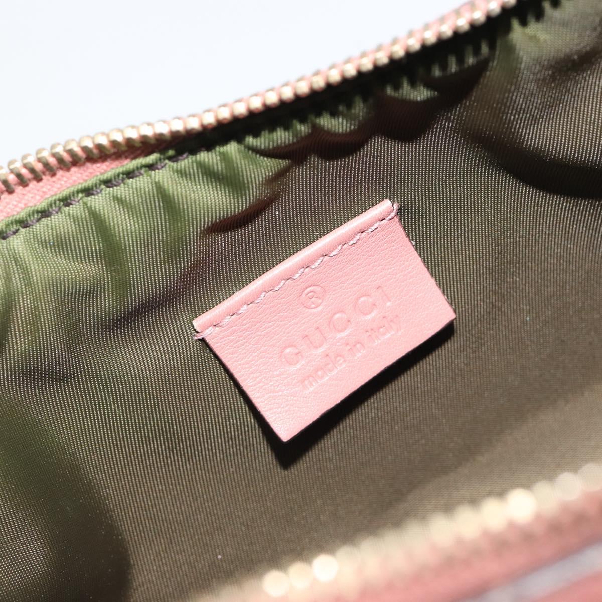 GUCCI GG Canvas Accessory Pouch Beige Gold 224093 Auth 188871V