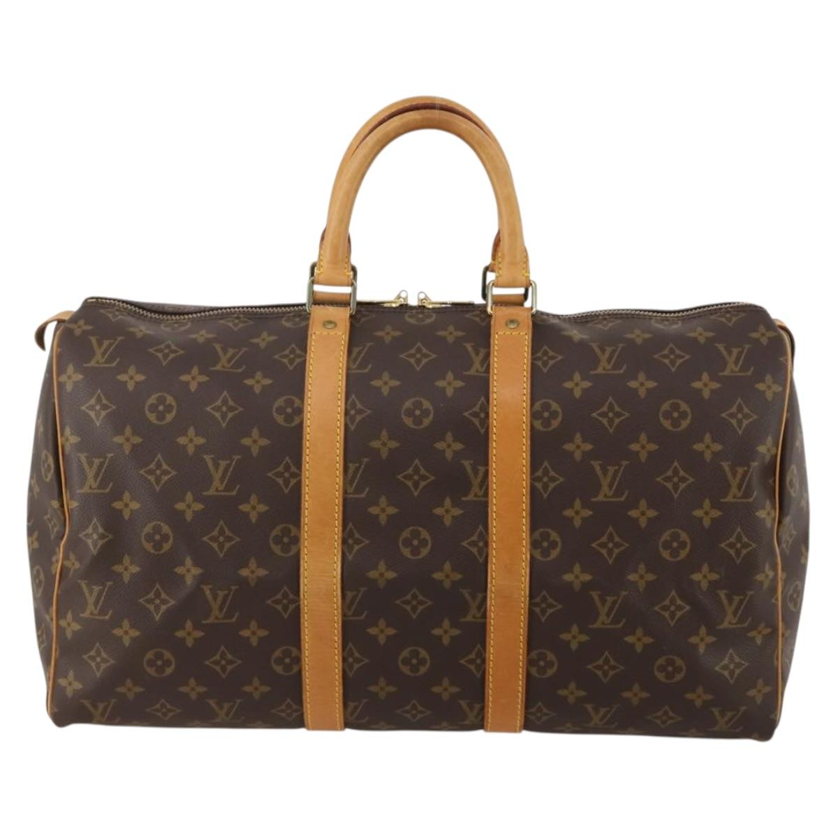 LOUIS VUITTON Monogram Keepall 45 Boston Bag M41428 LV Auth 188877
