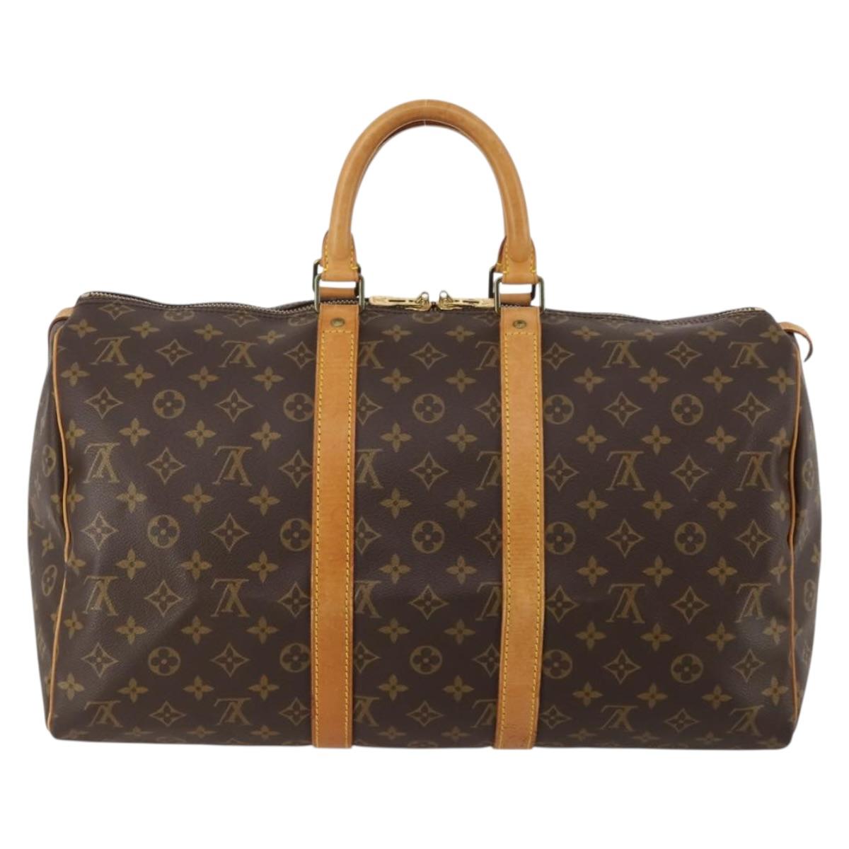 LOUIS VUITTON Monogram Keepall 45 Boston Bag M41428 LV Auth 188877