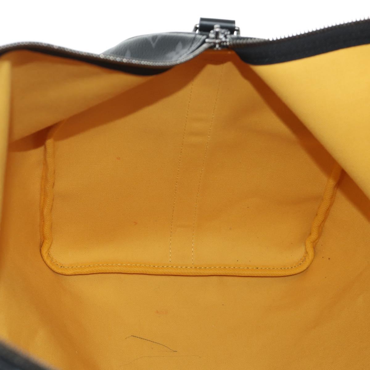 LOUIS VUITTON Monogram Eclipse Keepall Bandouliere 55 Boston Bag LV Auth 188879V